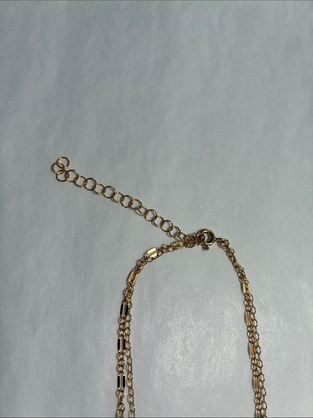 Handmade Gold Plated Layered Double Strand Minimalist Delicate Necklace NWOT - Picture 5 of 6